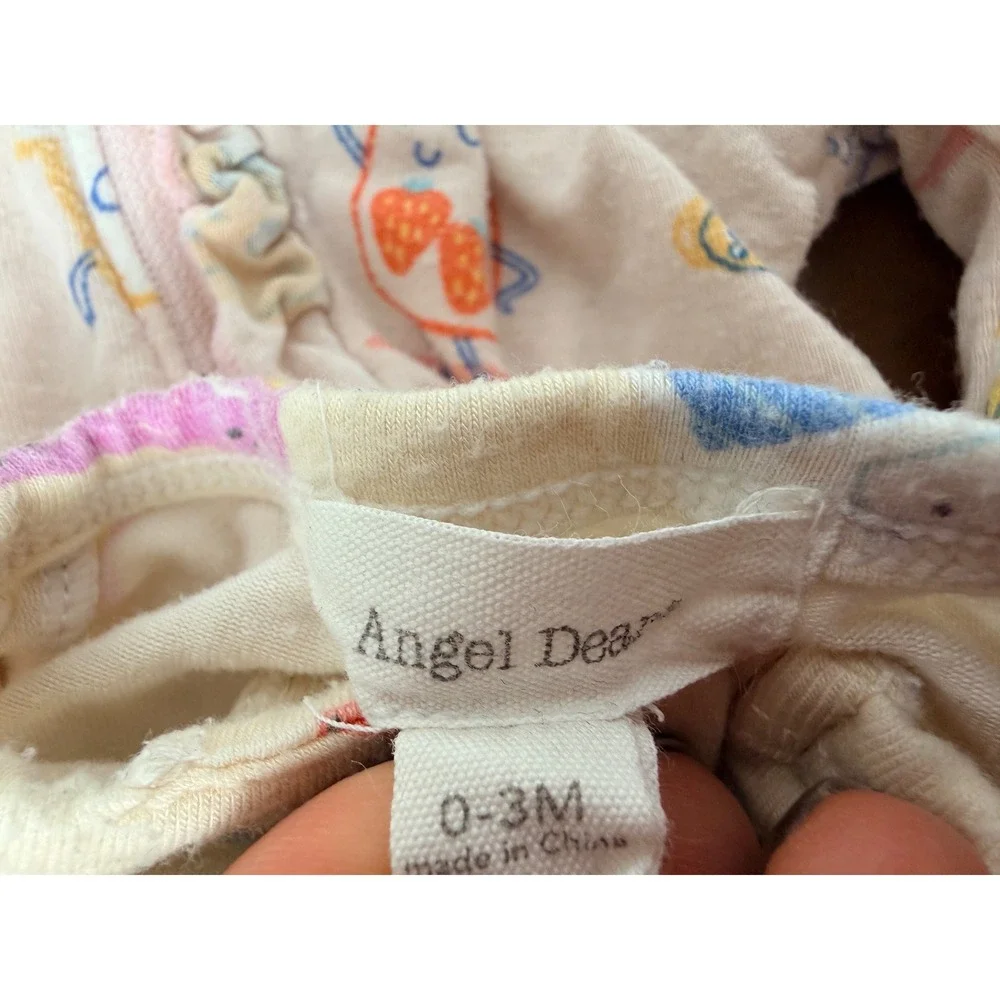 Angel Dear Bamboo Footie‎ Pajamas Zip Newborn 0-3 Months Printed Girl